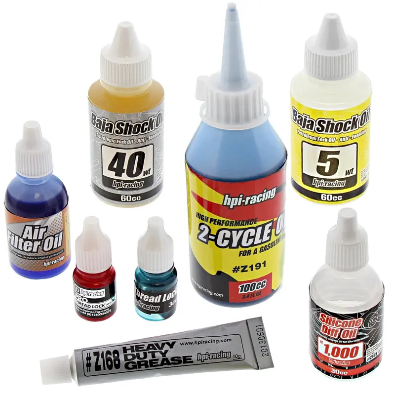 Hpi Racing 1/5 Baja 5B Shock, Diff, Air Filter Oil & Thread Lock 1