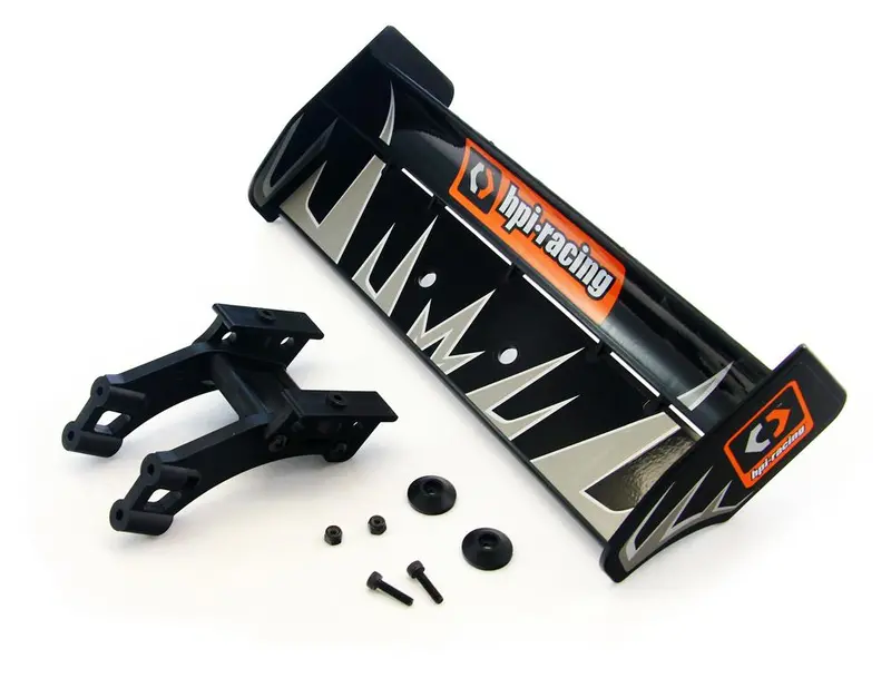 Hpi Racing 1/8 Trophy Buggy 3.5 Black Deck Wing, Decals & Brace Mount 1