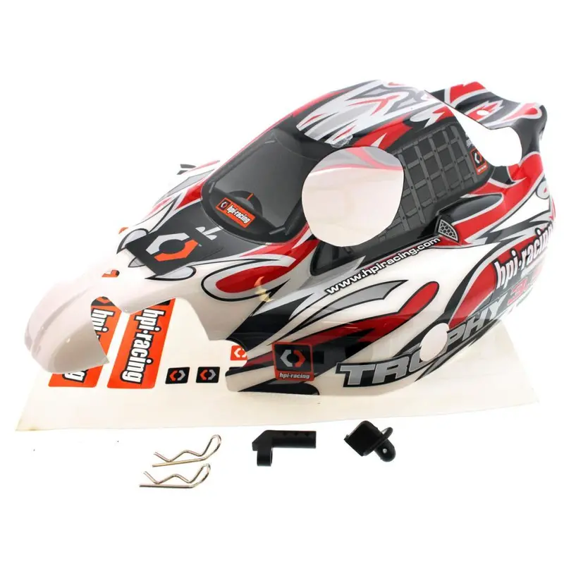 Hpi Racing 1/8 Trophy Buggy 3.5 Red, Black 7 White Body, Decals, Mounts & Clips 1