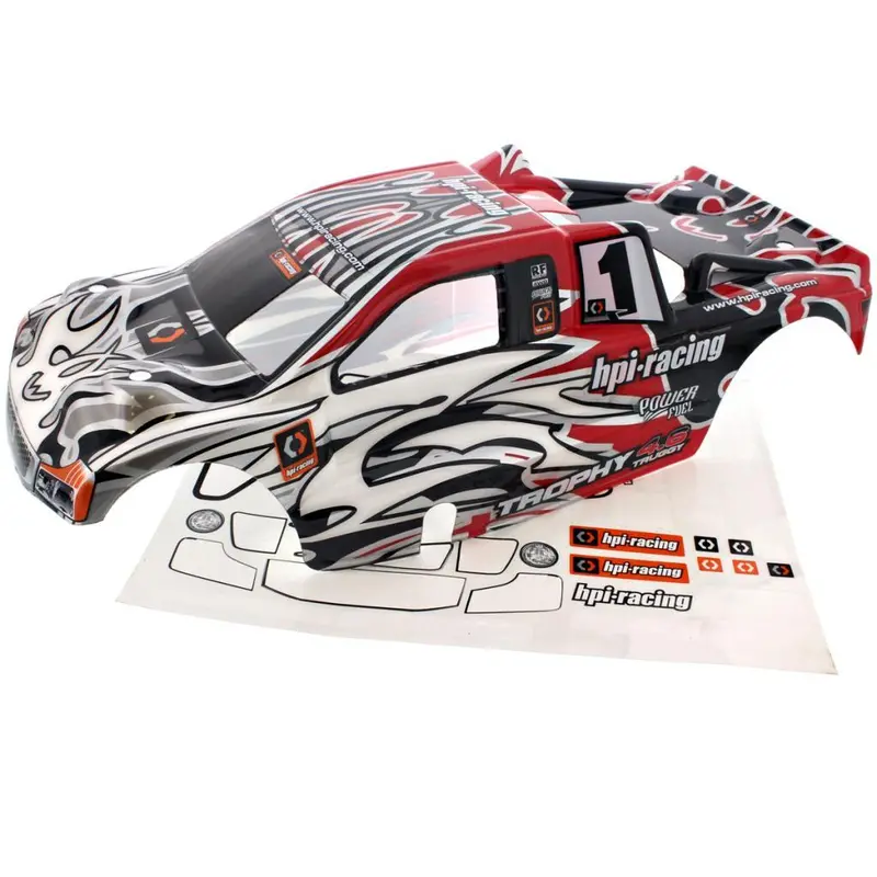 Hpi Racing 1/8 Trophy Truggy 4.6 Red, Black & White Body & Decals 1
