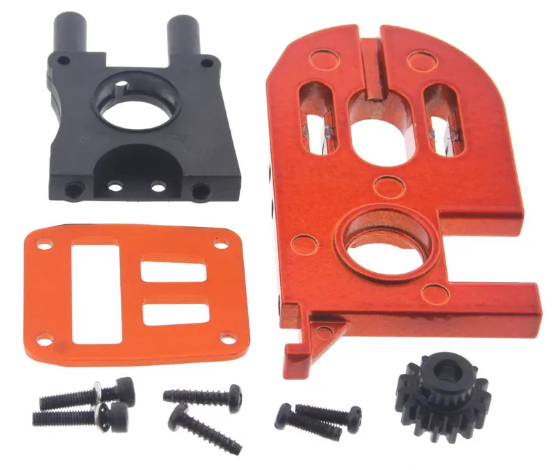 Hpi Racing 1/8 Trophy Truggy Flux Motor Mount Set & Pinion Gear 1