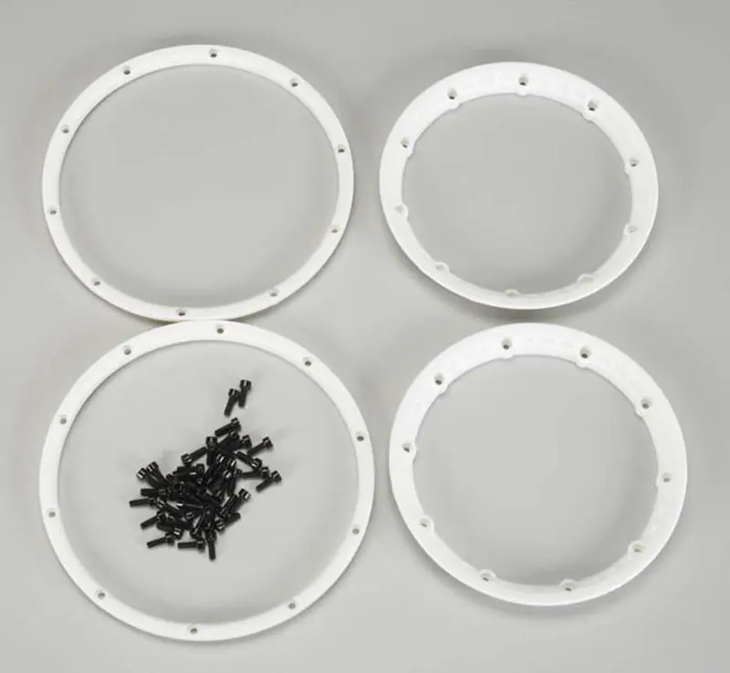 Hpi Racing 2 H/D Wheel Beadlock Rings - White, 3270 1