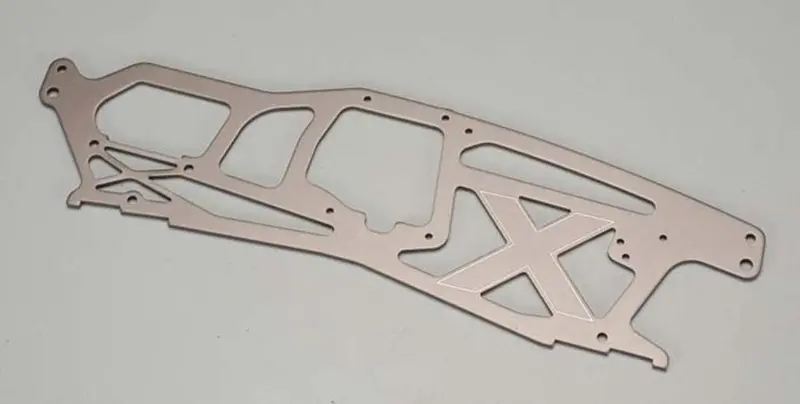 Hpi Racing Main Right Chassis - 2.5Mm Aluminum Gray, 73962 1