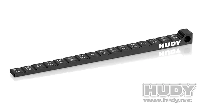 Hudy Stepped Ride Height Gauge, 1/10 & 1/12 Pan Cars, 107718 1