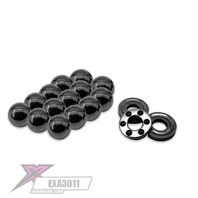 Hybrid-Xsn Tungsten Carbide 3/32 Diff Balls/ Ceramic Caged Thrust Kit, Exa3011 1