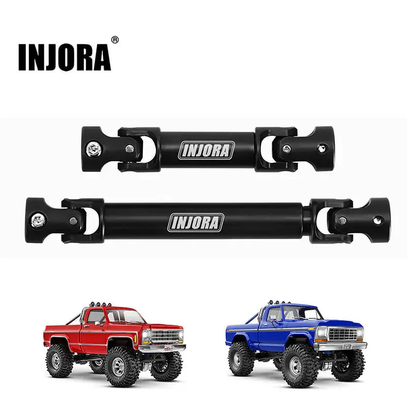Injora Hardened Steel Drive Shafts For 1/18 Trx4m High Trail K10 F150 (4M-84Bk) 1
