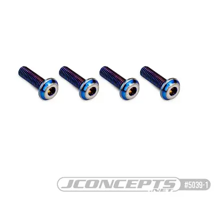 Jconcepts 3X10mm Top Hat Titanium Screws (4Pc), Jco-5039 1