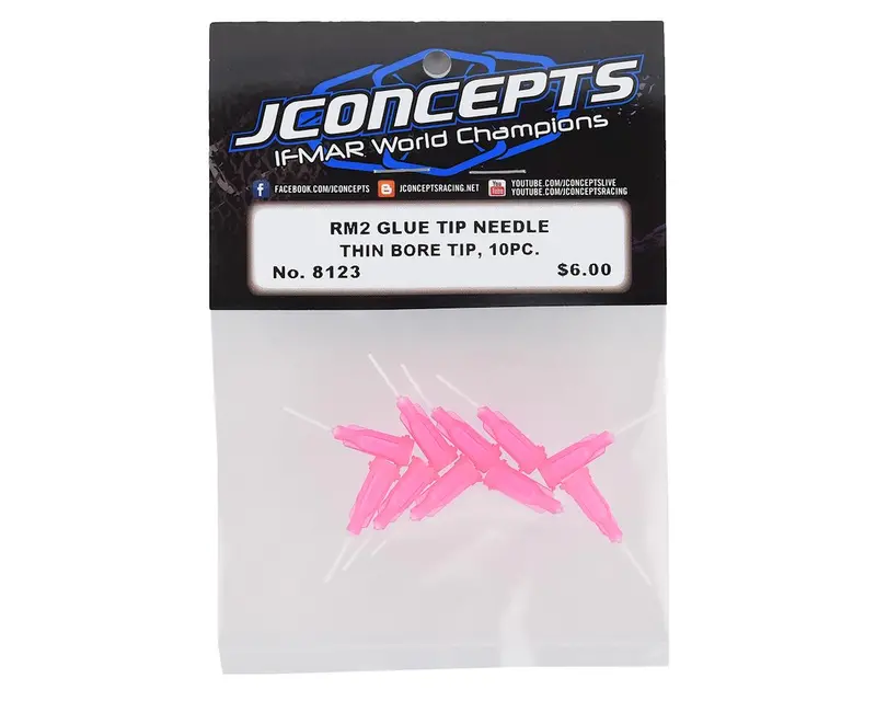 Jconcepts Rm2 Thin Bore Glue Tip Needles (Pink) (10) Jco-8123 1