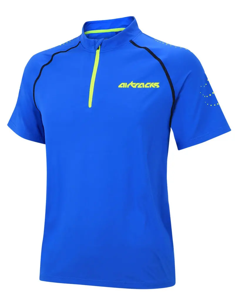 Kompressions Laufshirt Kurzarm Pro Team Blau 1