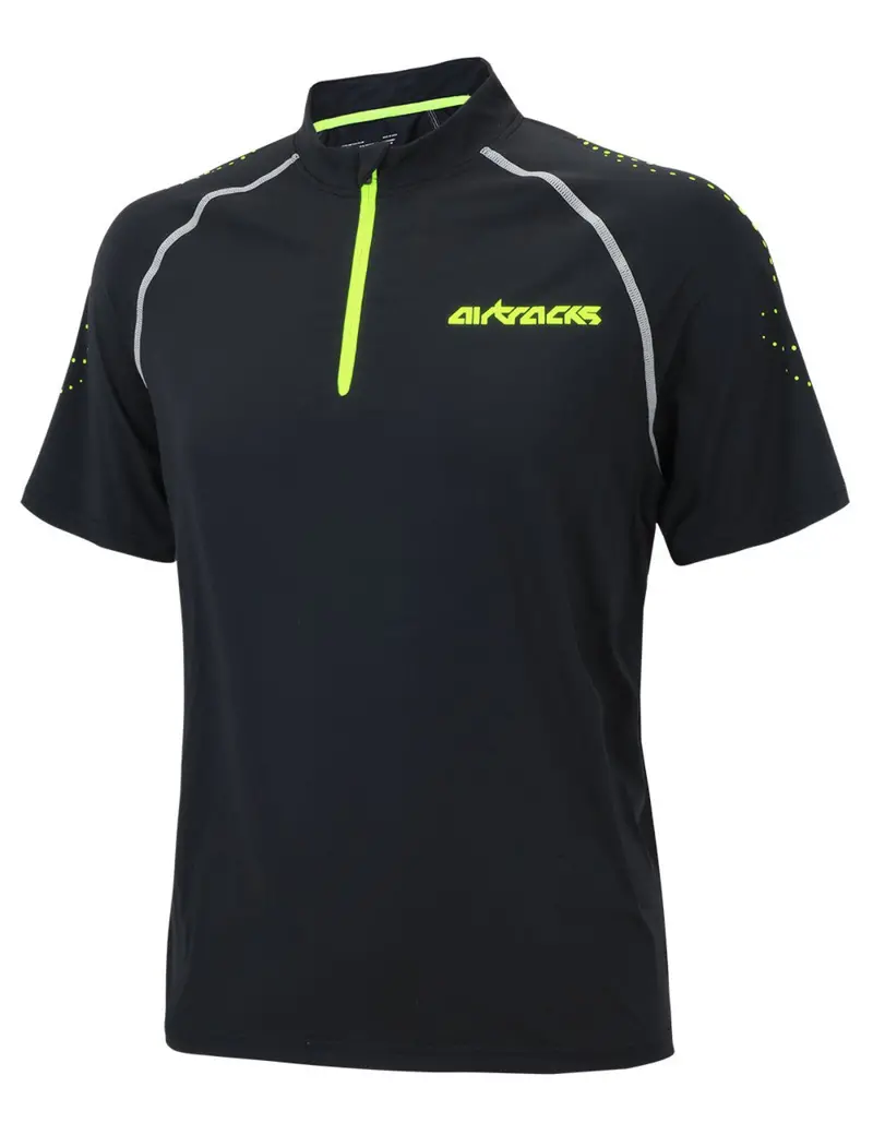 Kompressions Laufshirt Kurzarm Pro Team Schwarz 1