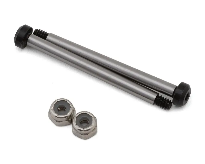 Koswork Rc10 43Mm Hardened Steel Front Inner Hinge Pin (2) W/Locknuts, Kos04191-12 1
