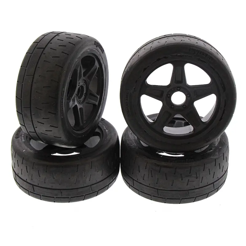 Kyosho 1/8 Inferno Gt2 Rs Black 5-Spoke Tires & Wheels 1