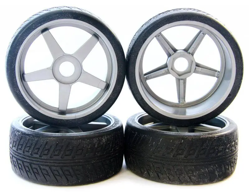Kyosho 1/8 Inferno Gt2 Ve Rs Silver Wheels & Tires 1