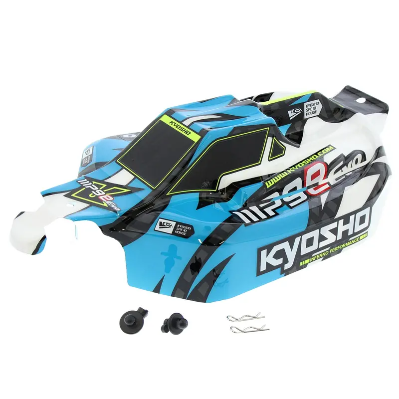 Kyosho 1/8 Inferno Mp9e Evo Rs Blue/White/Black Body & Decals 1