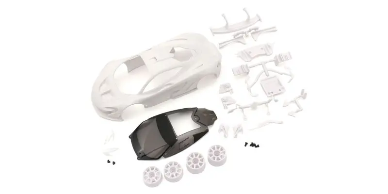 Kyosho Mclaren P1 Gtr White Body Set W/Wheels 1