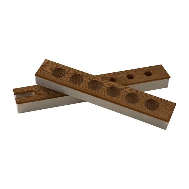 La Condo Stainless Cue Rack With Bridge - White Oak 1