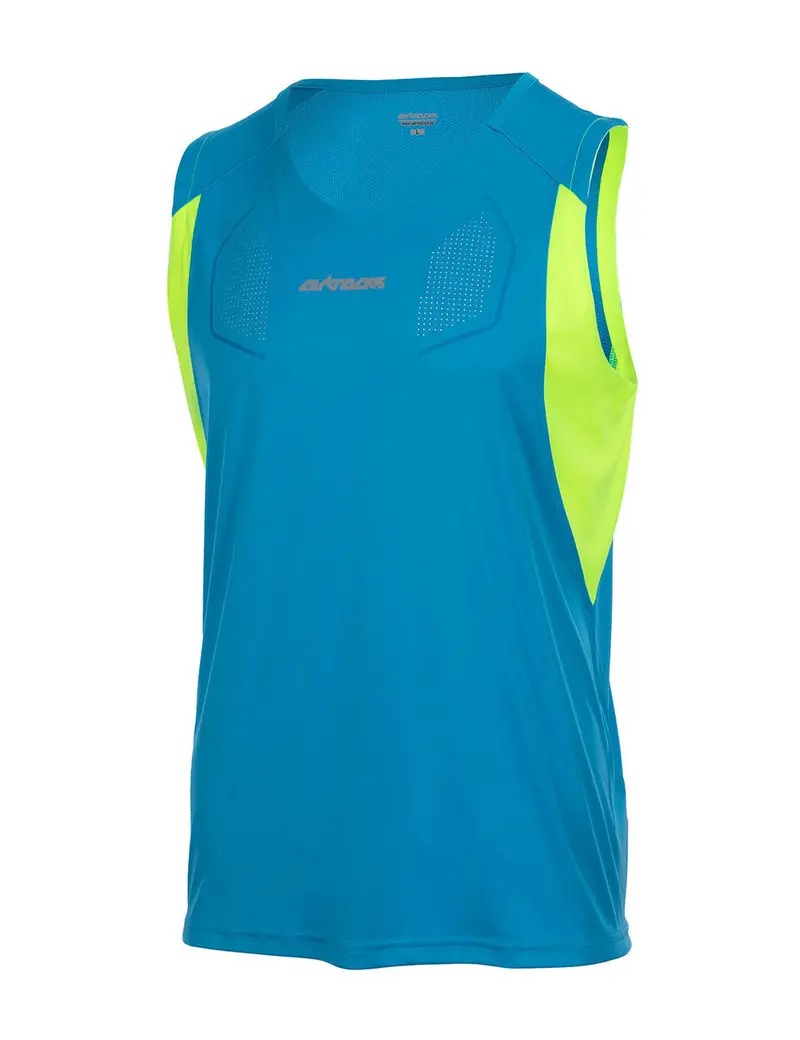 Laufshirt Ärmellos Tank-Top Pro Line Blau-Neon Setprodukt 1