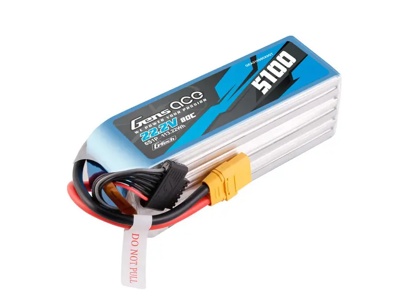 Li-Po G-Tech 6S 22.2V 5100Mah 80C With Xt90 1