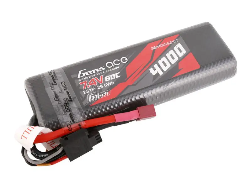 Li-Po G-Tech Car Hard Case 2S 7.4V 4000Mah 60C Bashing With 1