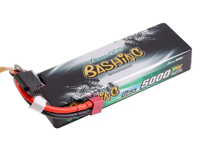 Li-Po G-Tech Car Hard Case 2S 7.4V 5000Mah 60C With T-Type 1