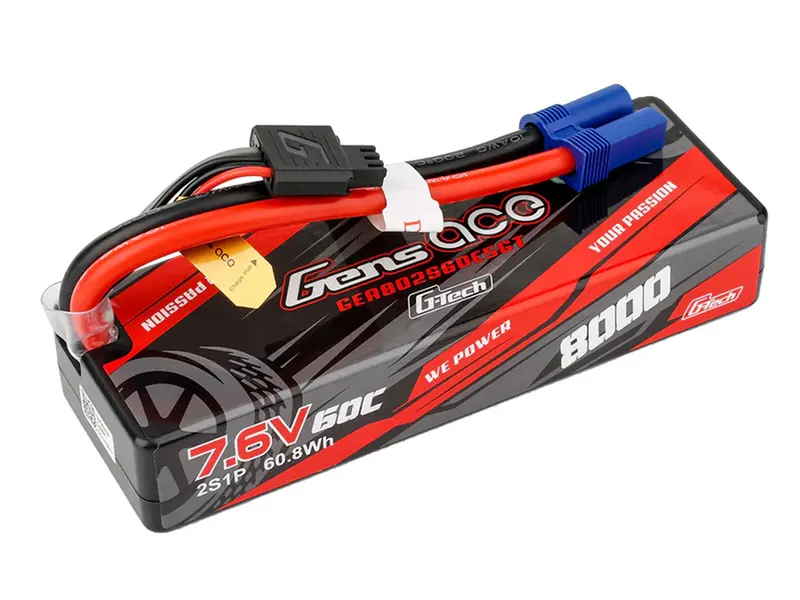 Li-Po Hard Case G-Tech 2S 7.6V 8000Mah 60C With Ec5 1