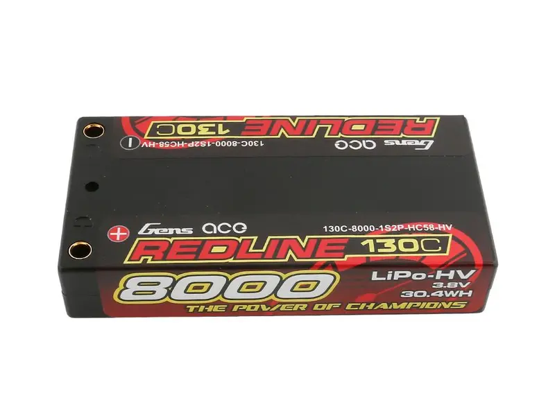 Li-Po Hv Car Hard Case 1S2p 3.8V 8000Mah 130C Rl Short 5Mm 1