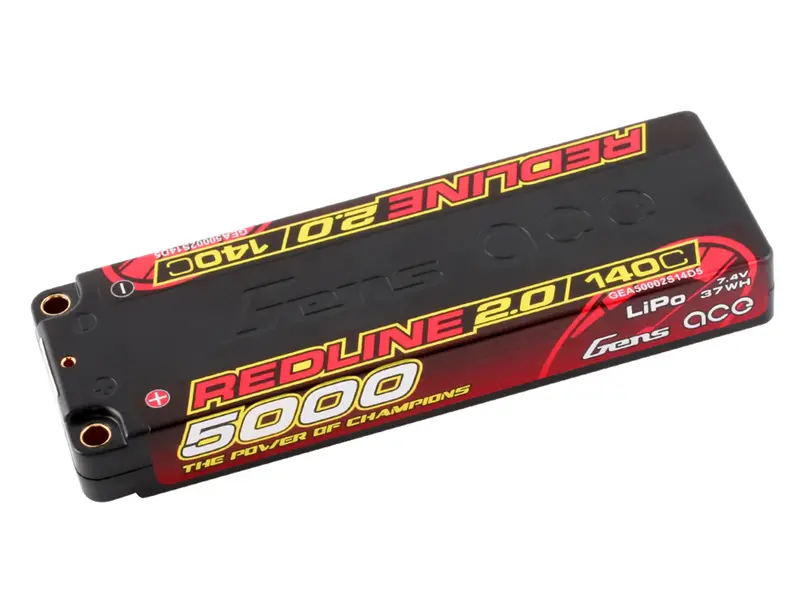 Li-Po Hv Car Hard Case 2S 7.6V 5000Mah 140C Rl2 5Mm 1