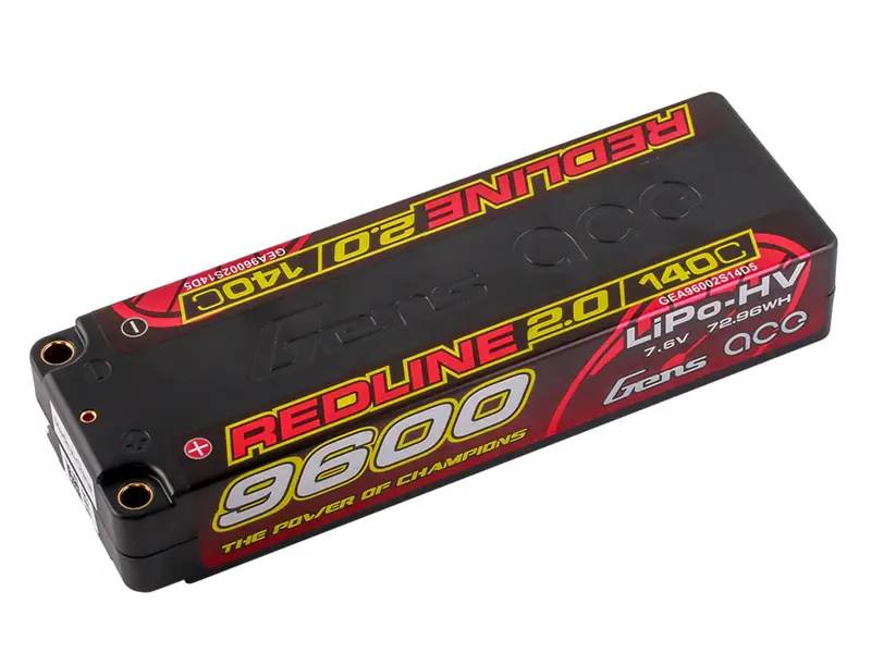 Li-Po Hv Car Hard Case 2S 7.6V 9600Mah 140C Rl2 5Mm 1