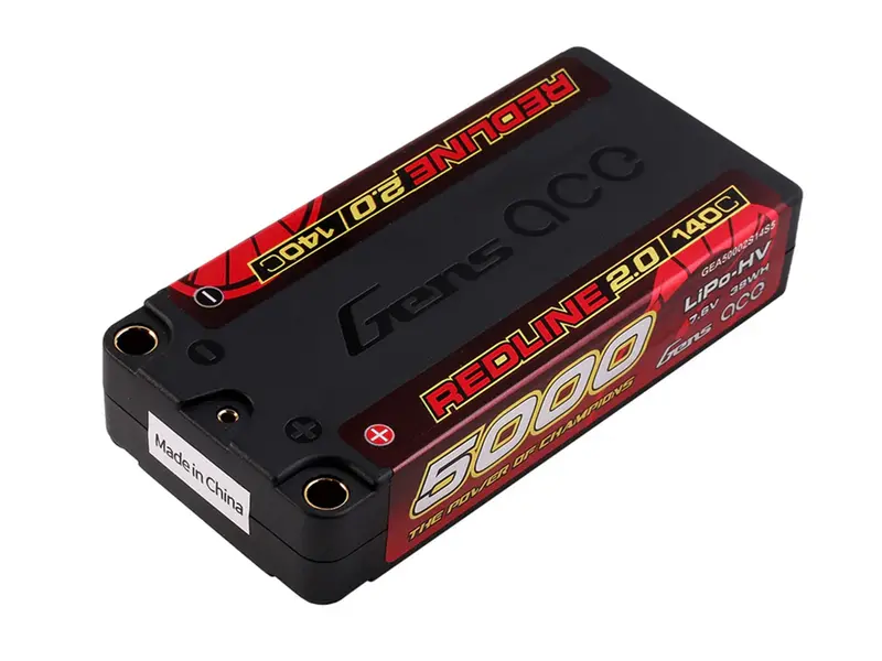 Li-Po Hv Car Hard Case 2S1p 7.6V 5000Mah 140C With 5Mm 1