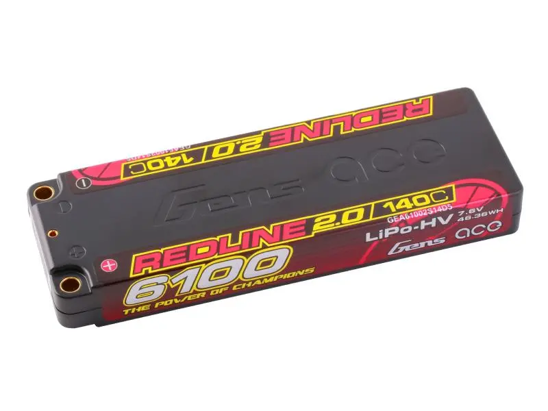 Li-Po Hv Car Hard Case 2S1p 7.6V 6100Mah 140C Rl2 With 5Mm 1