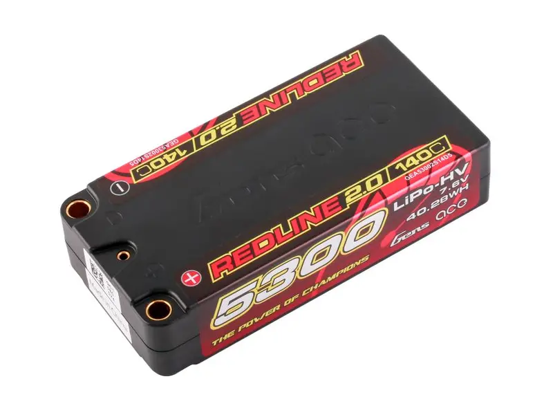 Li-Po Hv Car Hard Case 2S2p 7.6V 5300Mah 140C Rl2 Short 5Mm 1