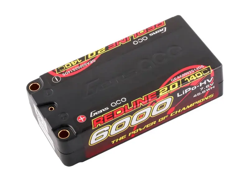 Li-Po Hv Car Hard Case 2S2p 7.6V 6000Mah 140C Rl2 Short 5Mm 1