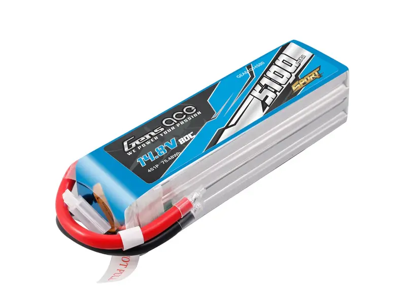 Li-Po Sport 4S 14.8V 5100Mah 80C With No Plug 1