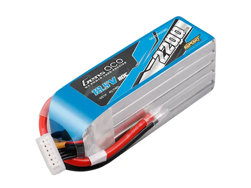 Li-Po Sport 5S 18.5V 2200Mah 80C With No Plug 1
