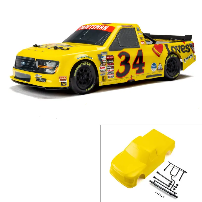 Limited Edition 1/12 Pre-Cut/Pre-Painted Layne Riggs #34 Love Yellow Body: Losi Nascar, Pro365420 1