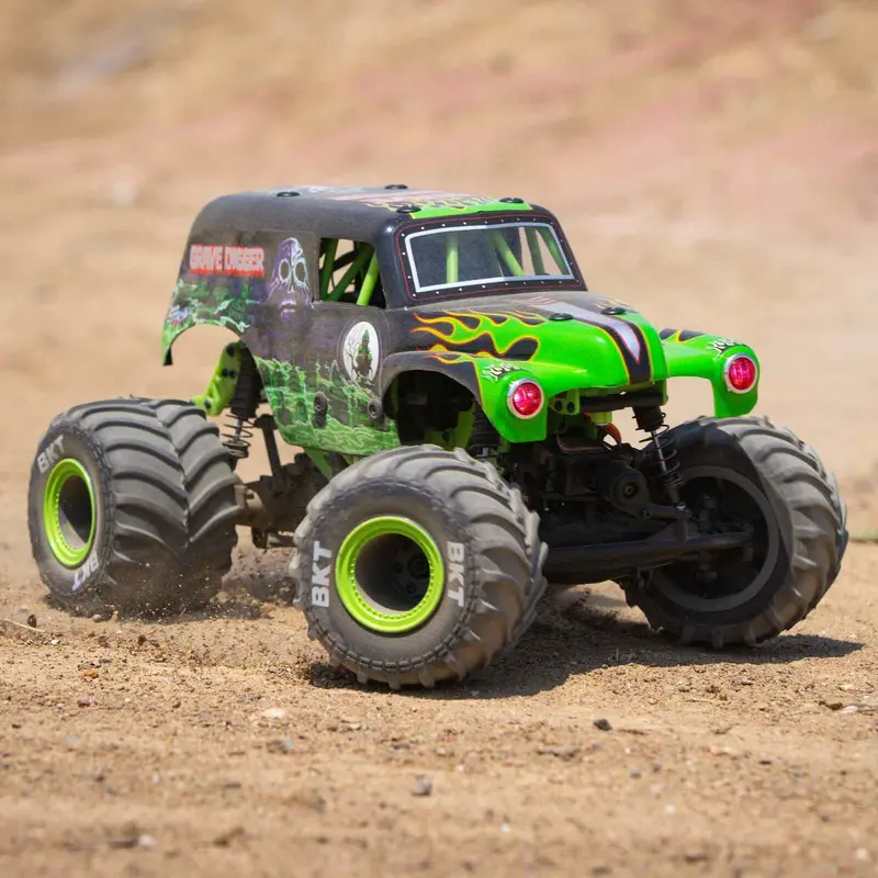 Losi 1/18 Mini Lmt Grave Digger 4X4 Brushed Monster Truck Rtr - Los01026t1 1