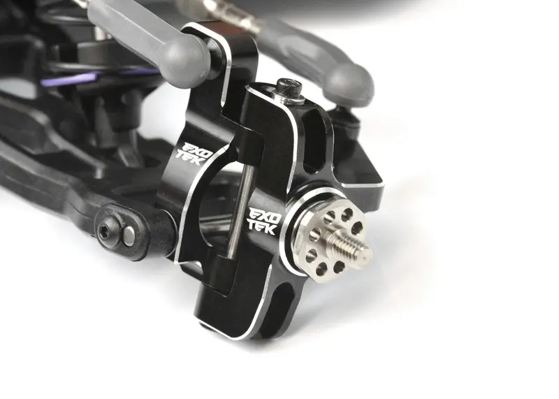 Losi 22S Sprint Hd Front Spindle Hub Set, 1Pr 7075 Black W/ Silver, Exo2328 1