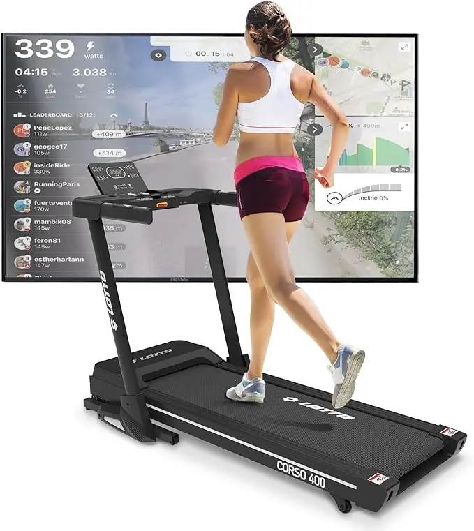 Lotto Corso 400 Laufband Klappbar Elektrisch Bis 120 Kg Bluetooth 1-16Km/H 1