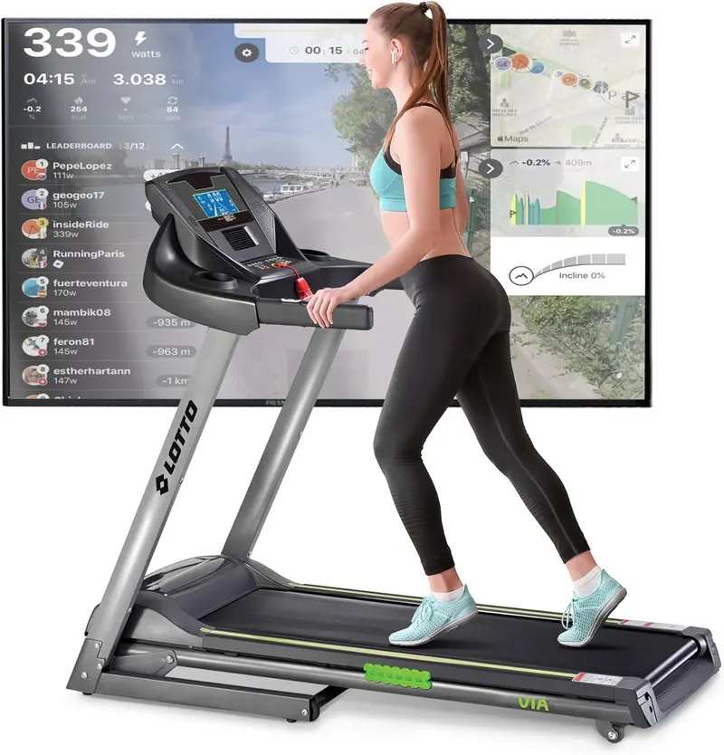 Lotto Via Laufband Klappbar Elektrisch Bis 100 Kg Bluetooth 1-16 Km/H 133X45 Cm 1
