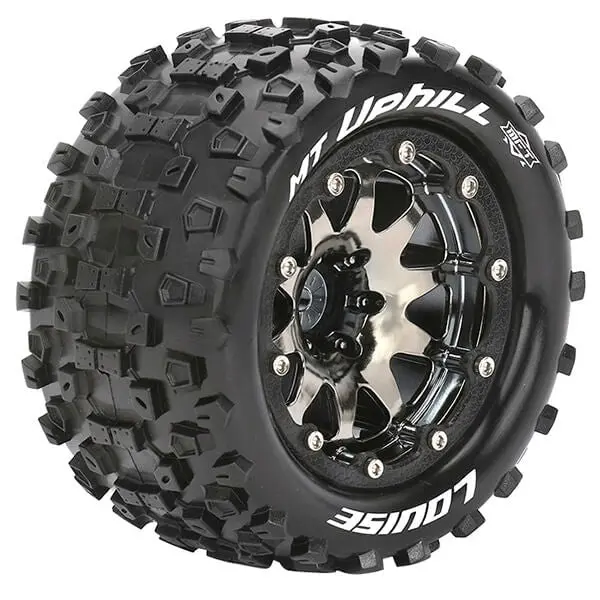 Louise Rc Mt-Uphill 1/10 Soft Bead-Lock/0 Offset Hex 12Mm Black Chrome 1