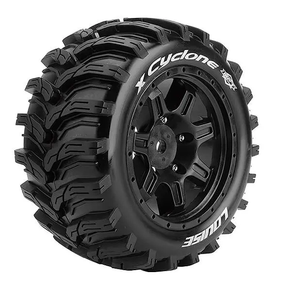 Louise Rc X-Cyclone Black Mounted Arrma Kraton 8S Hex 24Mm 1
