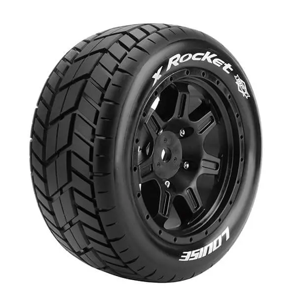 Louise Rc X-Rocket Black Mounted Arrma Kraton 8S Hex 24Mm 1