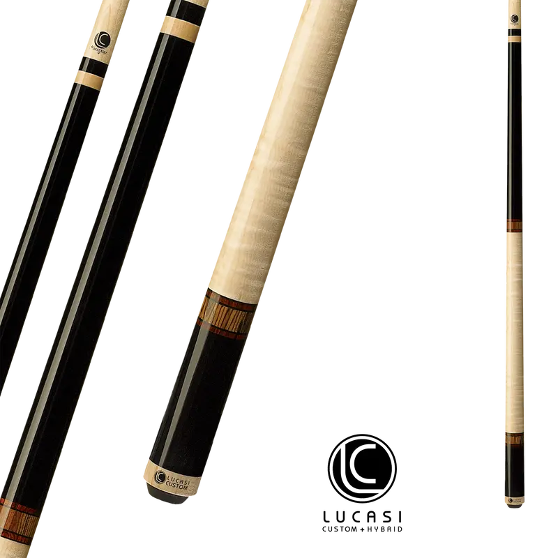 Lucasi Pool Cue Custom Exotic Bocote Curly Maple 13Mm 19Oz 1