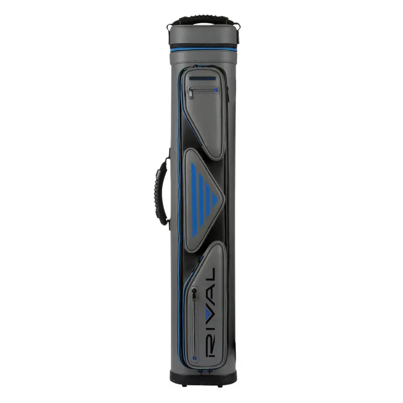 Lucasi Rival Hard Cue Case Grey And Blue 4B 8S With Stand 1