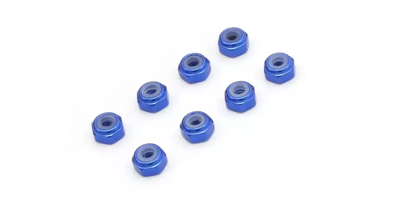 M2 Alu. Nylon Color Nut 8Pcs (Blue) Mzw128bl 1