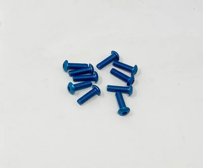 M3 X 10Mm Button Head Socket Screws - Aluminum 1