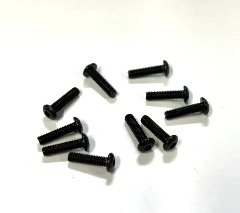 M3 X 12Mm Button Head Screws (Black Steel) Set Of 10, Vrc-8305 1