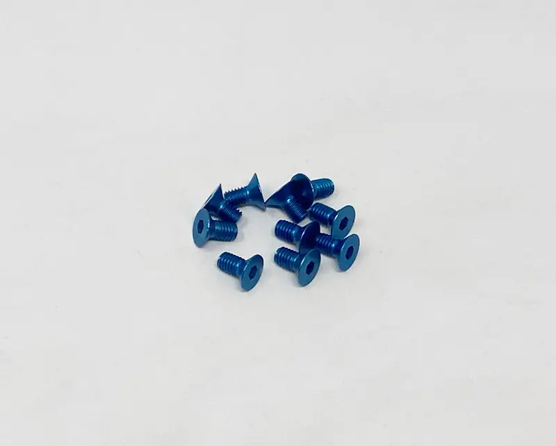 M3 X 6Mm Flat Head Socket Screws (Aluminum) Set Of 10 1