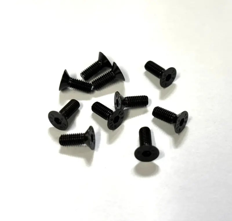 M3 X 8Mm Flat Head Screws (Black Steel) Set Of 10, Vrc-8300 1