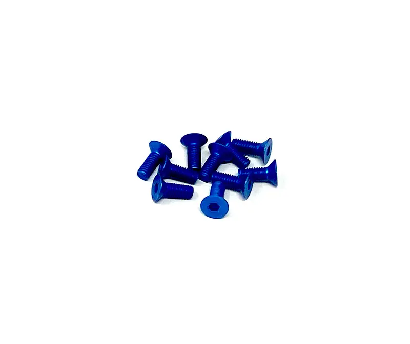M3 X 8Mm Flat Head Socket Screws - Aluminum 1